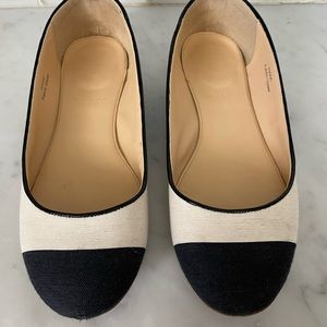 J.Crew Striped Ballet Flats